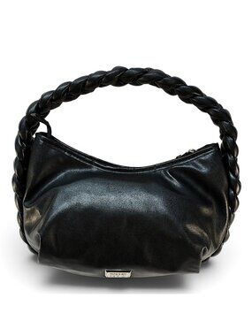Madden NYC Black Braided Handle Shoulder Bag Trendy & Cute